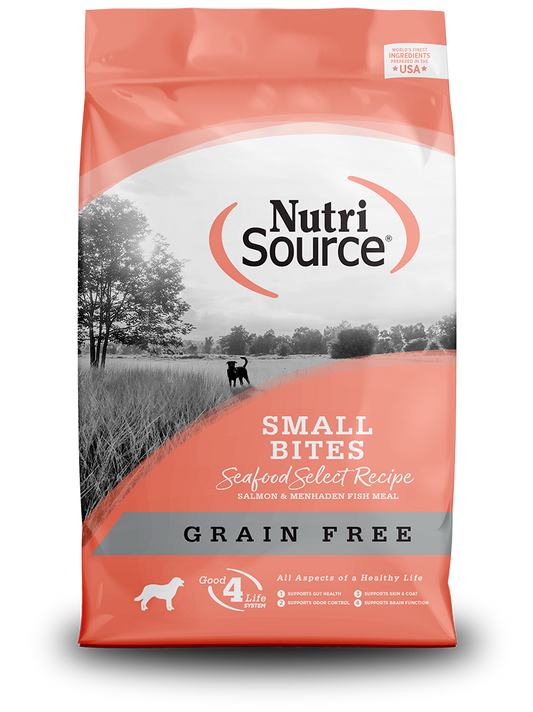 NUTRISOURCE GRAIN FREE SMALL BITE SEAFOOD - DOG FOOD