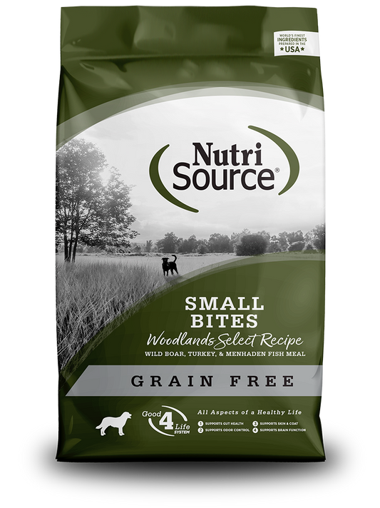 NUTRISOURCE SMALL BITES WOODLANDS - DOG FOOD