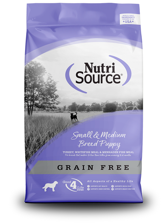 NUTRISOURCE GRAIN FREE SMALL & MEDIUM BREED PUPPY