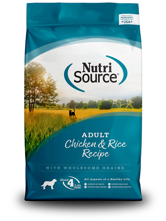 NUTRISOURCE ADULT CHICKEN & RICE - DOG FOOD
