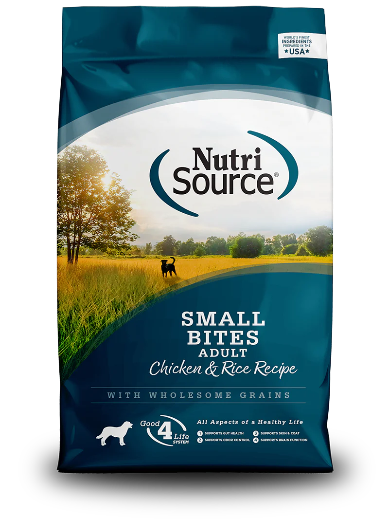 NUTRISOURCE SMALL BITES CHICKEN & RICE - DOG FOOD
