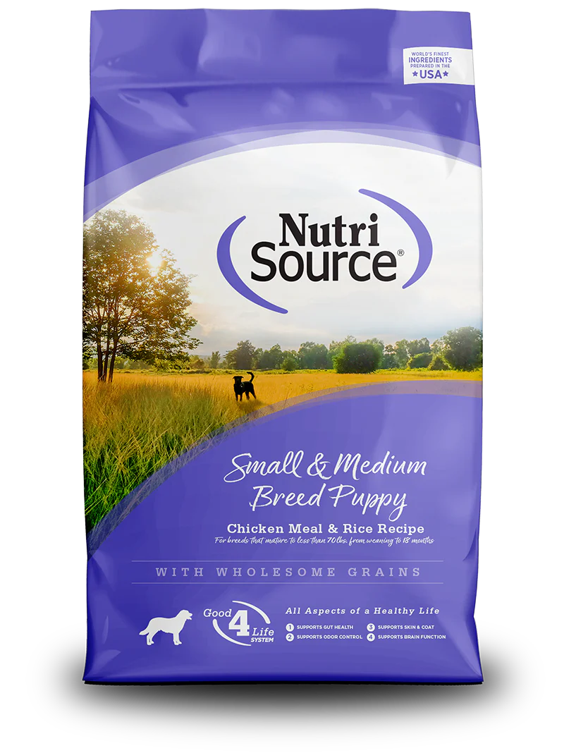 NUTRISOURCE  SMALL & MEDIUM BREED PUPPY -  DOG FOOD