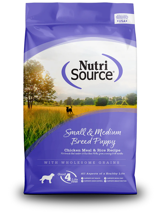 NUTRISOURCE  SMALL & MEDIUM BREED PUPPY -  DOG FOOD