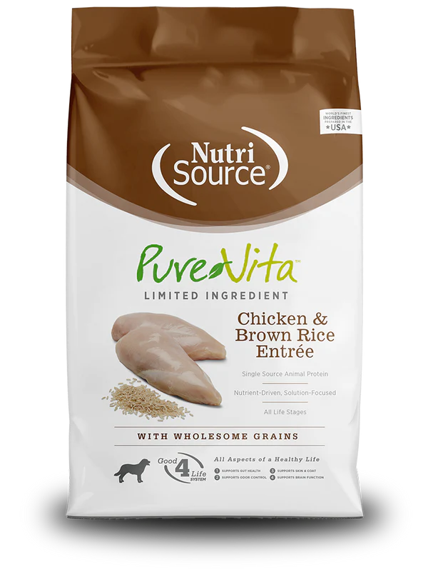 PURE VITA CHICKEN & BROWN RICE -  DOG FOOD