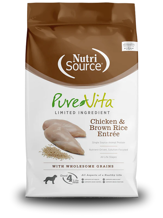 PURE VITA CHICKEN & BROWN RICE -  DOG FOOD