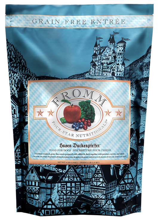 FROMM FOUR-STAR HASEN DUCKENPFEFFER DRY GRAIN FREE DOG FOOD
