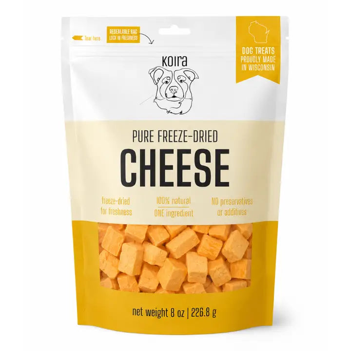 100% Wisconsin Cheddar Cheese Freeze-Dried Dog Treats 8 oz