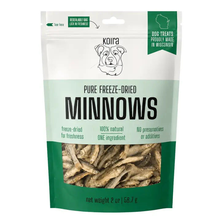 100% Freeze-Dried Minnows Dog Treats 2 oz