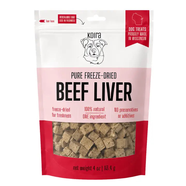 100% Freeze-Dried Beef Liver Dog Treats 4 oz