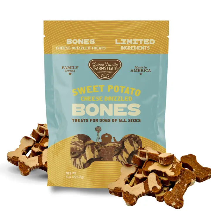 Gaines Cheese Drizzled Sweet Potato Bones 8 oz