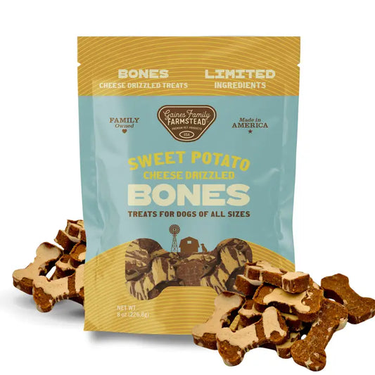 Gaines Cheese Drizzled Sweet Potato Bones 8 oz