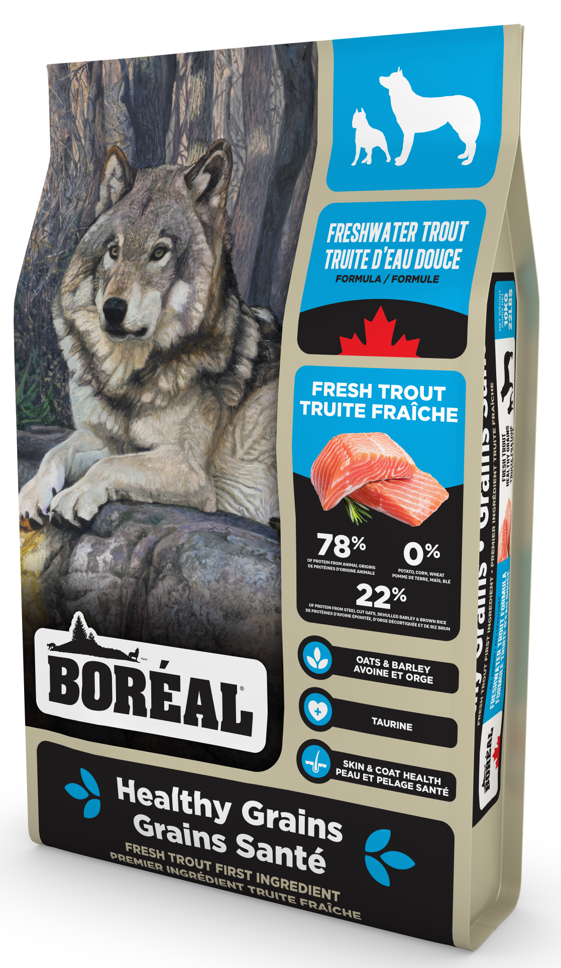 BOREAL HEALTHY GRAINS FRESHWATER TROUT - DOG FOOD