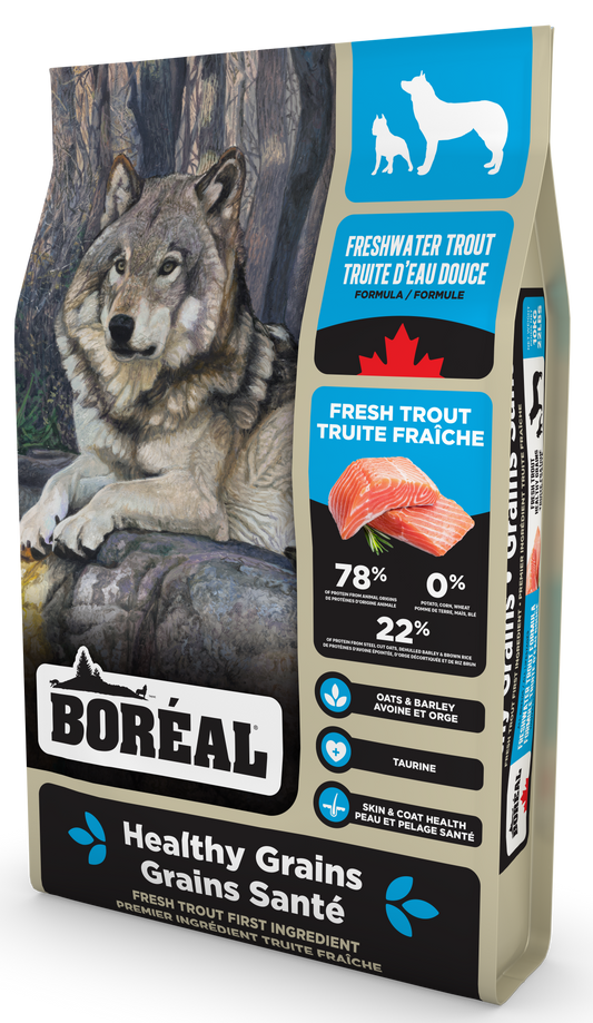 BOREAL HEALTHY GRAINS FRESHWATER TROUT - DOG FOOD