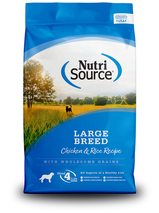 NUTRISOURCE LARGE BREED ADULT CHICKEN & RICE - 26 LB