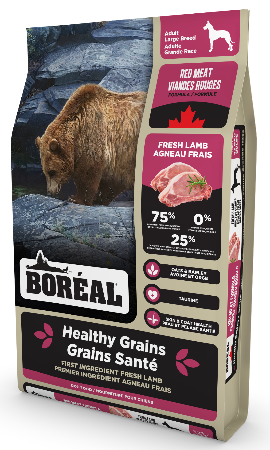 BOREAL HEALTHY GRAINS LARGE BREED RED MEAT - DOG FOOD